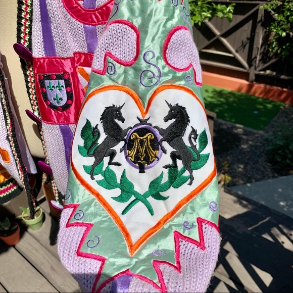 Vintage ABSOLUTELY NO! JEANS 80’s Patch Cardigan - Picture 9 of 13